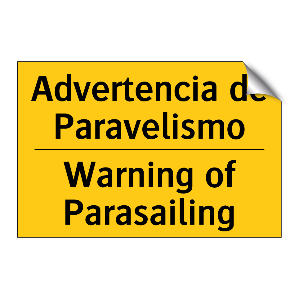 Advertencia de Paravelismo - Warning of Parasailing
