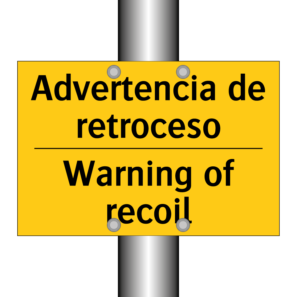Advertencia de retroceso - Warning of recoil