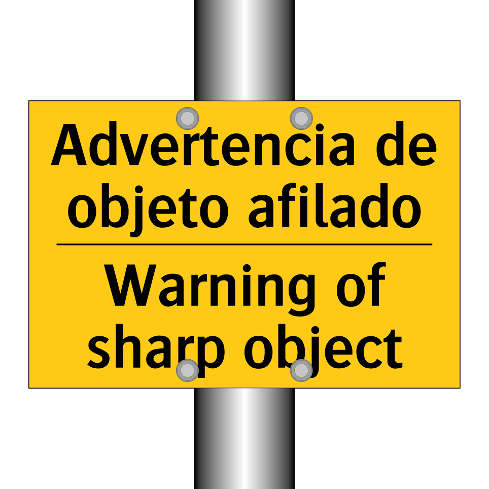 Advertencia de objeto afilado - Warning of sharp object