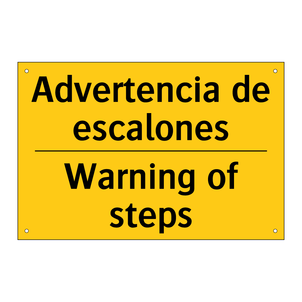 Advertencia de escalones - Warning of steps