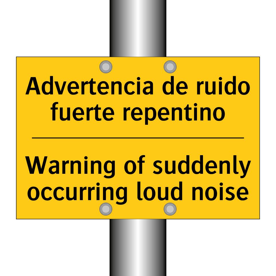 Advertencia de ruido fuerte repentino - Warning of suddenly occurring loud noise