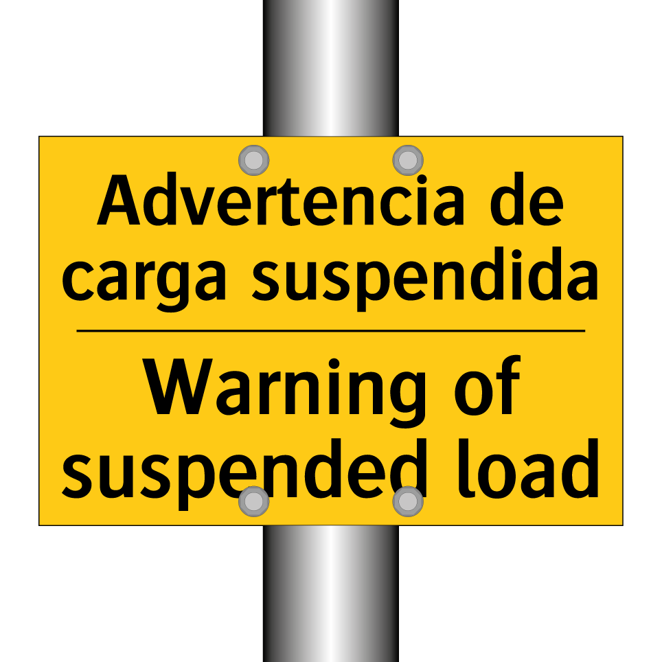 Advertencia de carga suspendida - Warning of suspended load