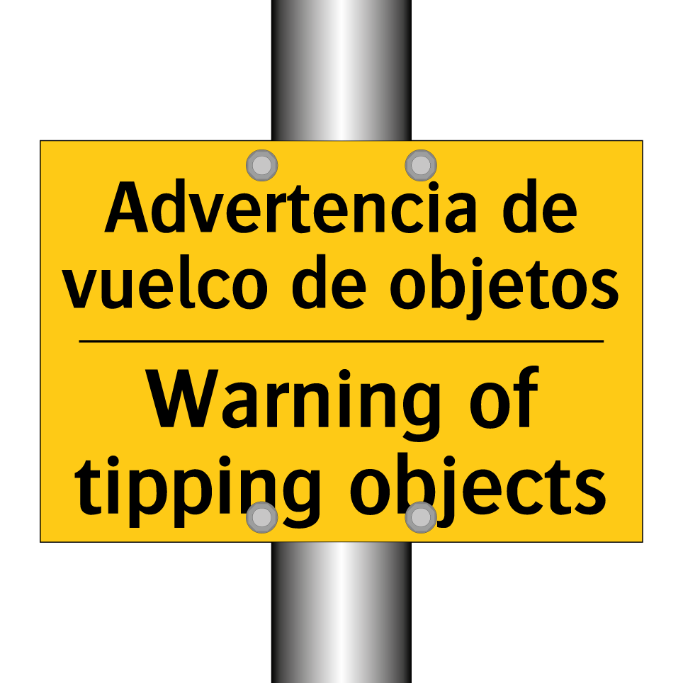 Advertencia de vuelco de objetos - Warning of tipping objects