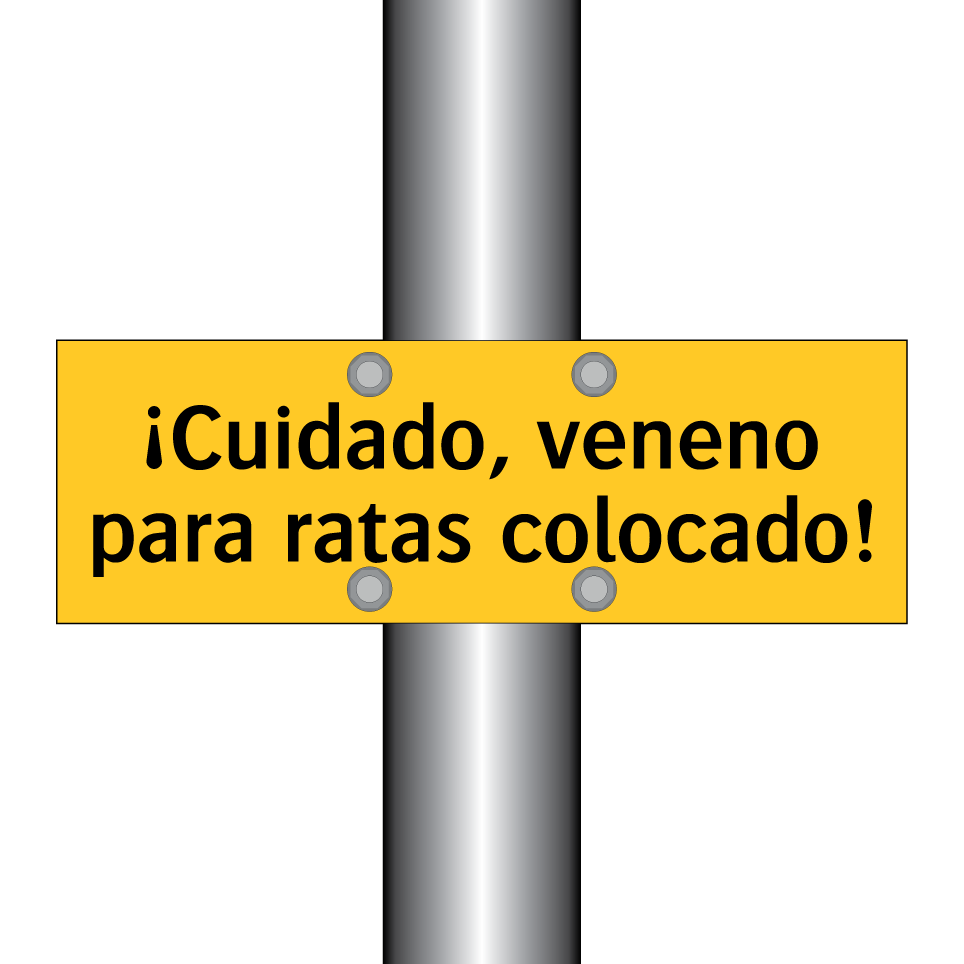 ¡Cuidado, veneno para ratas colocado!