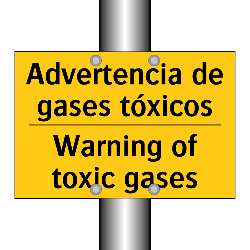 Advertencia de gases tóxicos - Warning of toxic gases