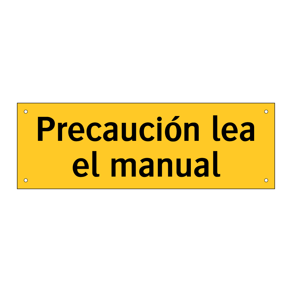 Precaución lea el manual