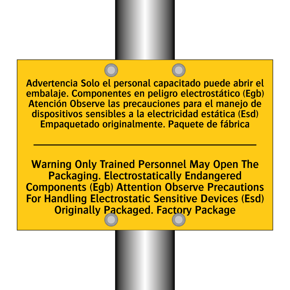 Advertencia Solo el personal capacitado puede abrir el embalaje. Componentes en peligro electrostático (Egb) Atención Observe las precauciones para el manejo de dispositivos sensibles a la electricidad estática (Esd) Empaquetado originalmen /.../