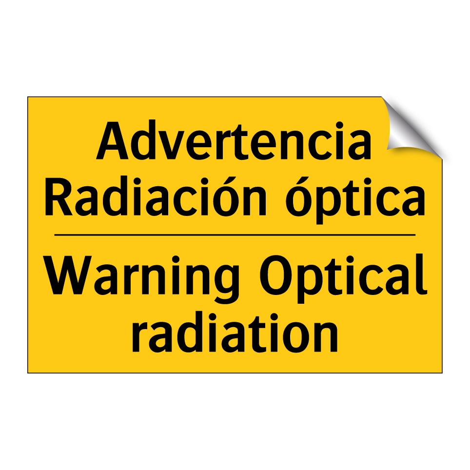 Advertencia Radiación óptica - Warning Optical radiation