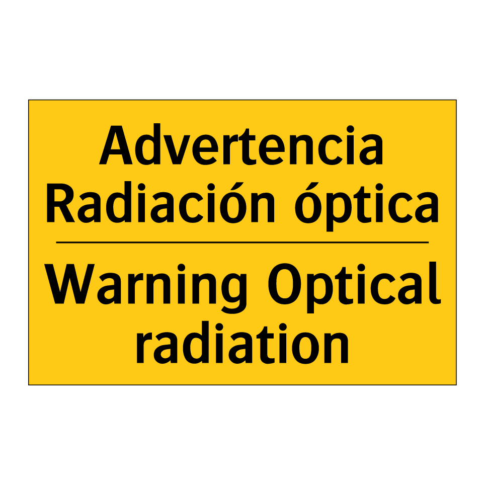 Advertencia Radiación óptica - Warning Optical radiation