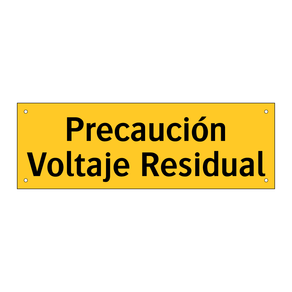 Precaución Voltaje Residual