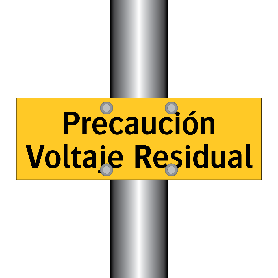 Precaución Voltaje Residual