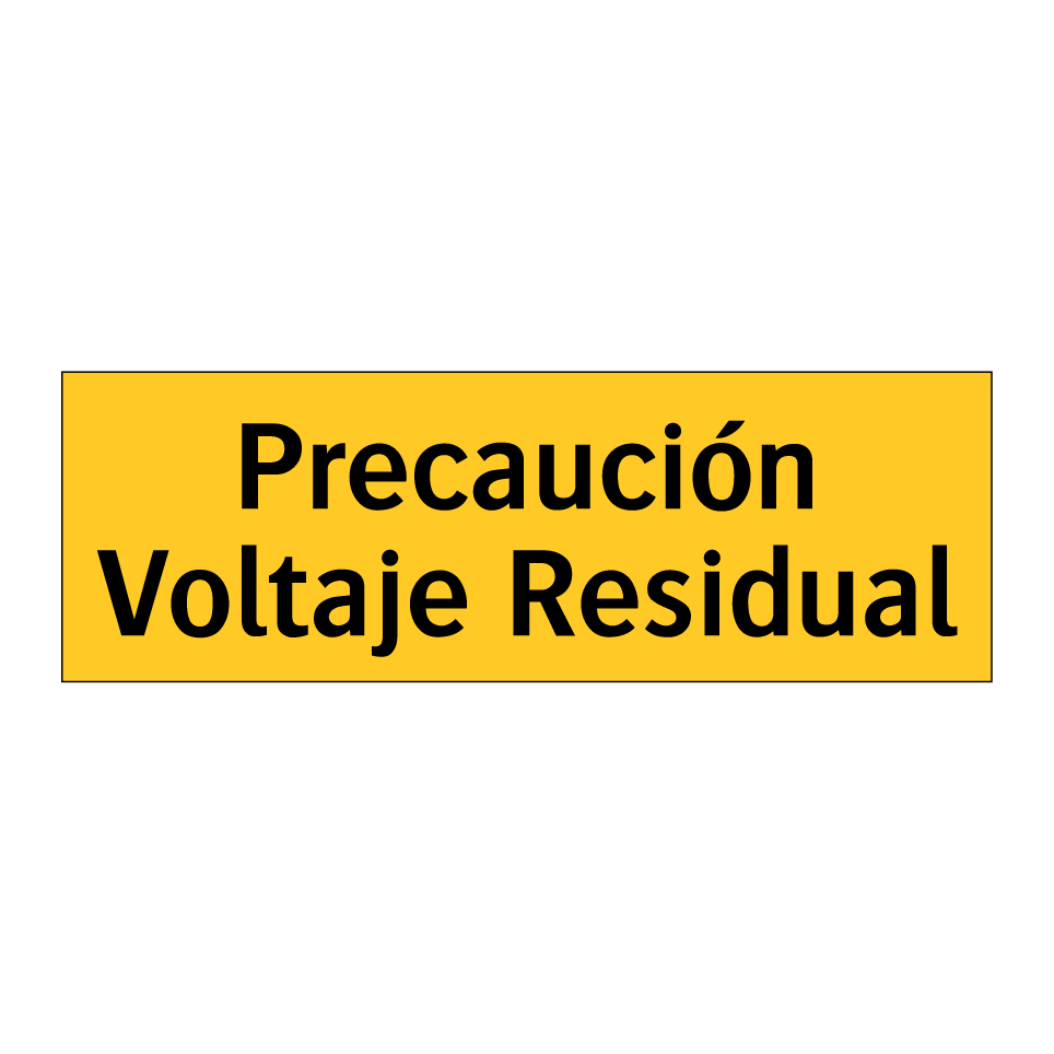 Precaución Voltaje Residual