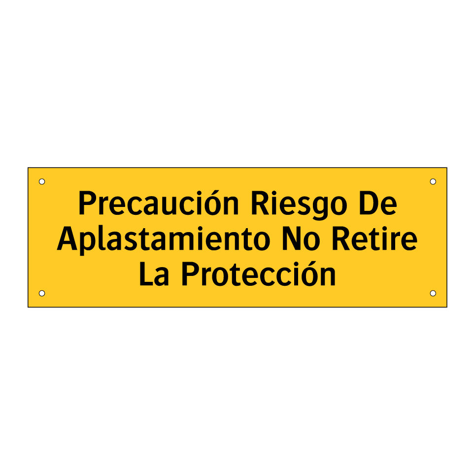 Precaución Riesgo De Aplastamiento No Retire La Protección