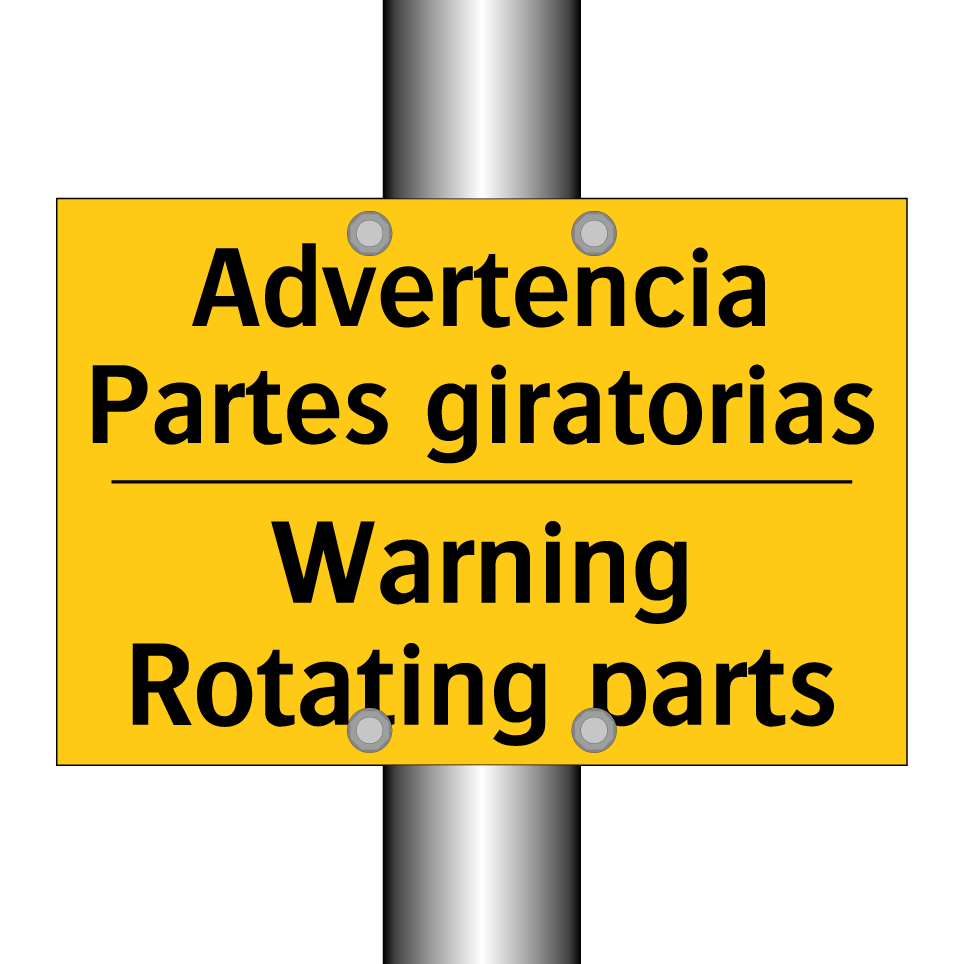 Advertencia Partes giratorias - Warning Rotating parts