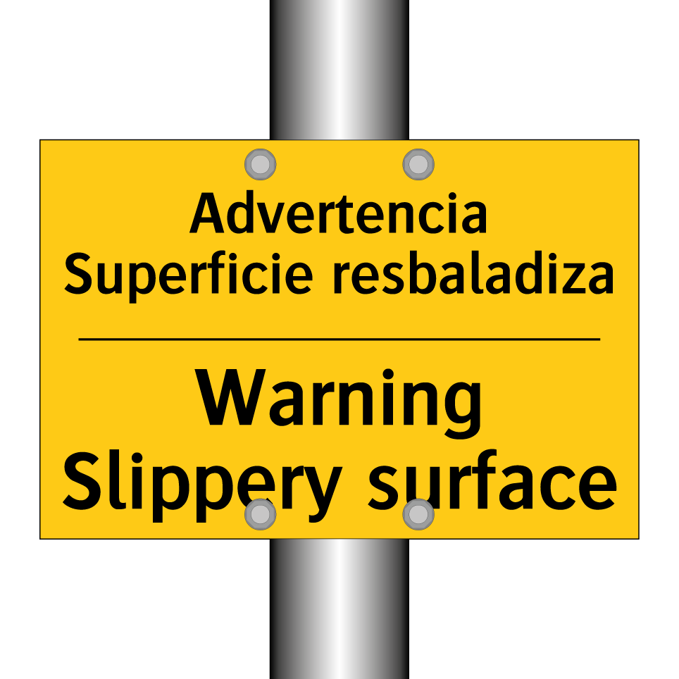 Advertencia Superficie resbaladiza - Warning Slippery surface