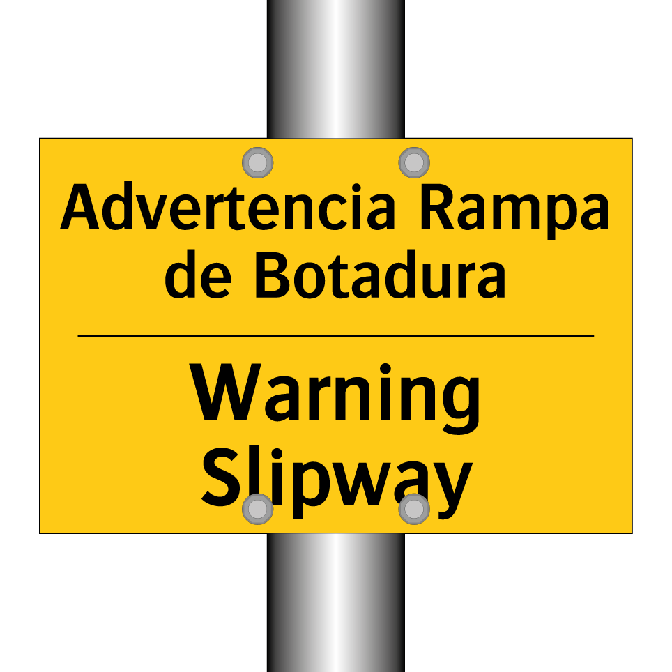 Advertencia Rampa de Botadura - Warning Slipway