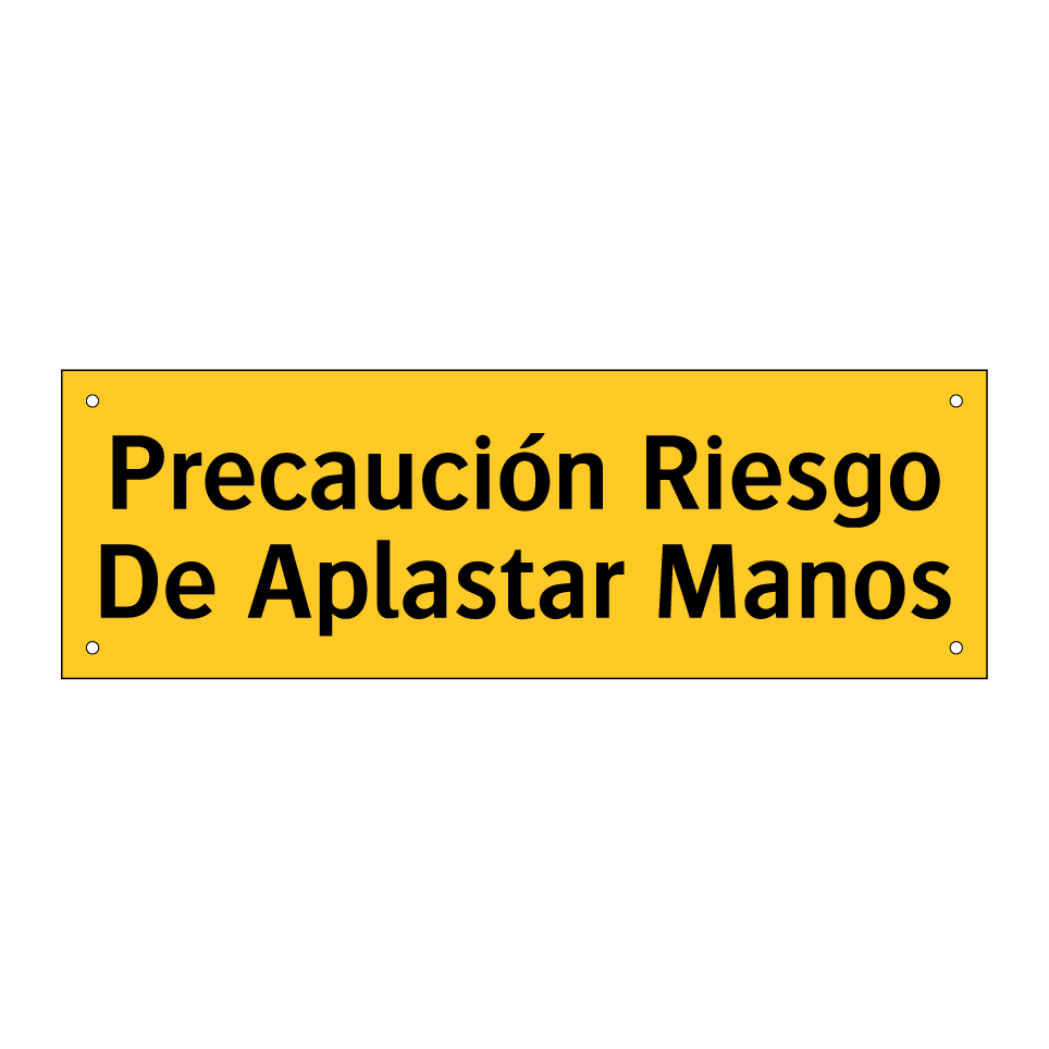 Precaución Riesgo De Aplastar Manos