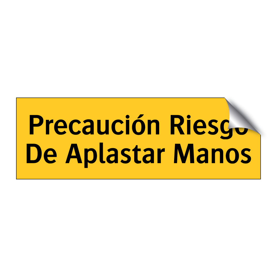 Precaución Riesgo De Aplastar Manos