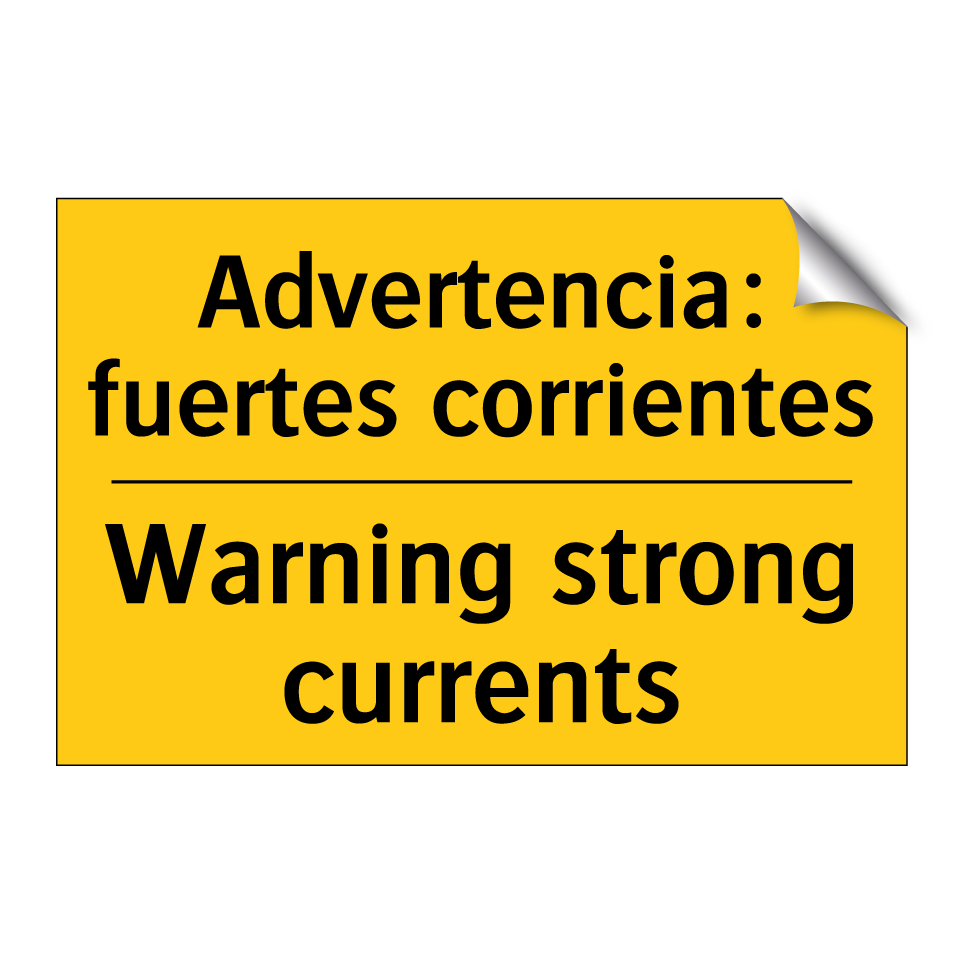 Advertencia: fuertes corrientes - Warning strong currents
