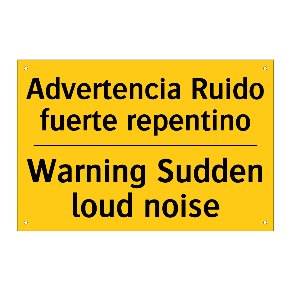 Advertencia Ruido fuerte repentino - Warning Sudden loud noise