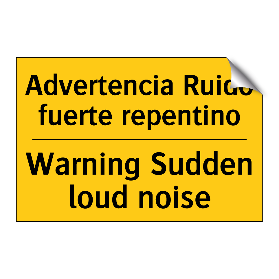 Advertencia Ruido fuerte repentino - Warning Sudden loud noise