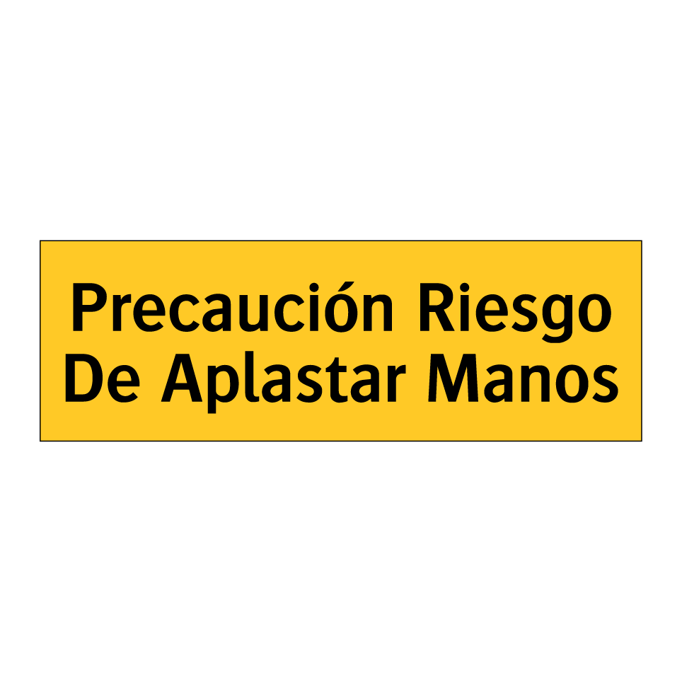 Precaución Riesgo De Aplastar Manos