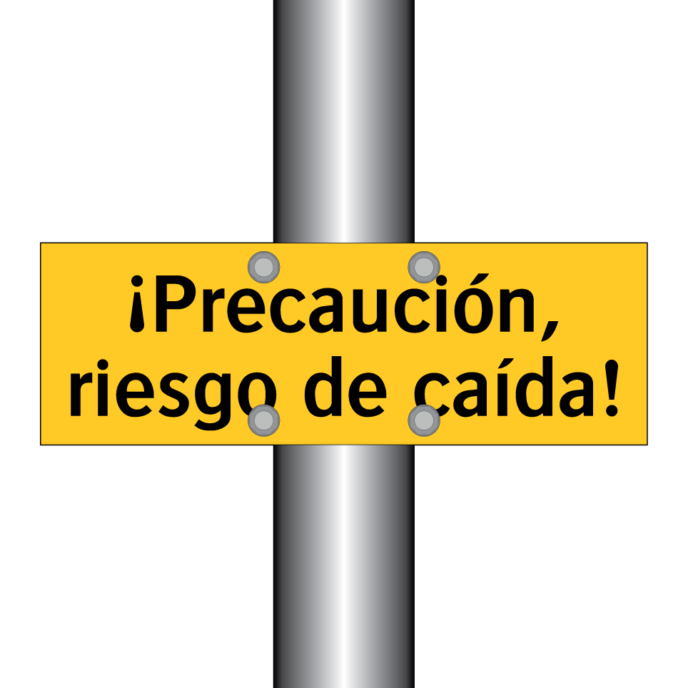 ¡Precaución, riesgo de caída!