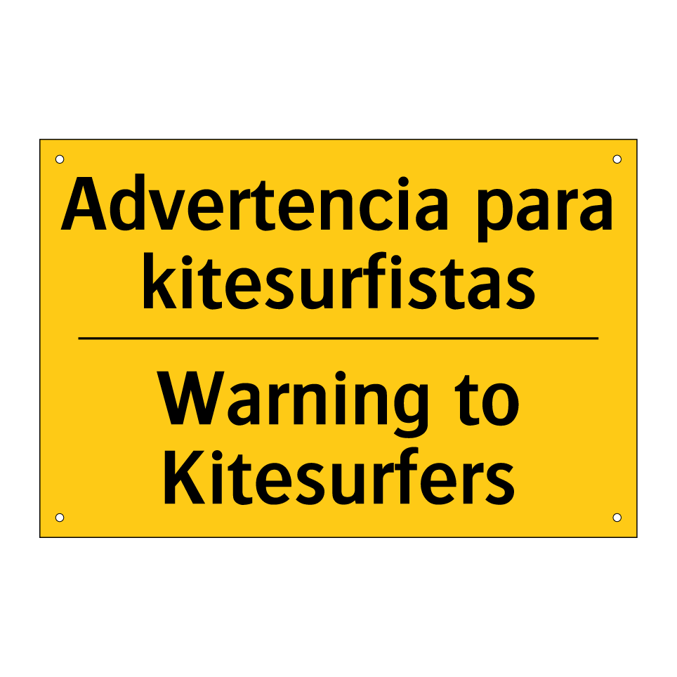 Advertencia para kitesurfistas - Warning to Kitesurfers