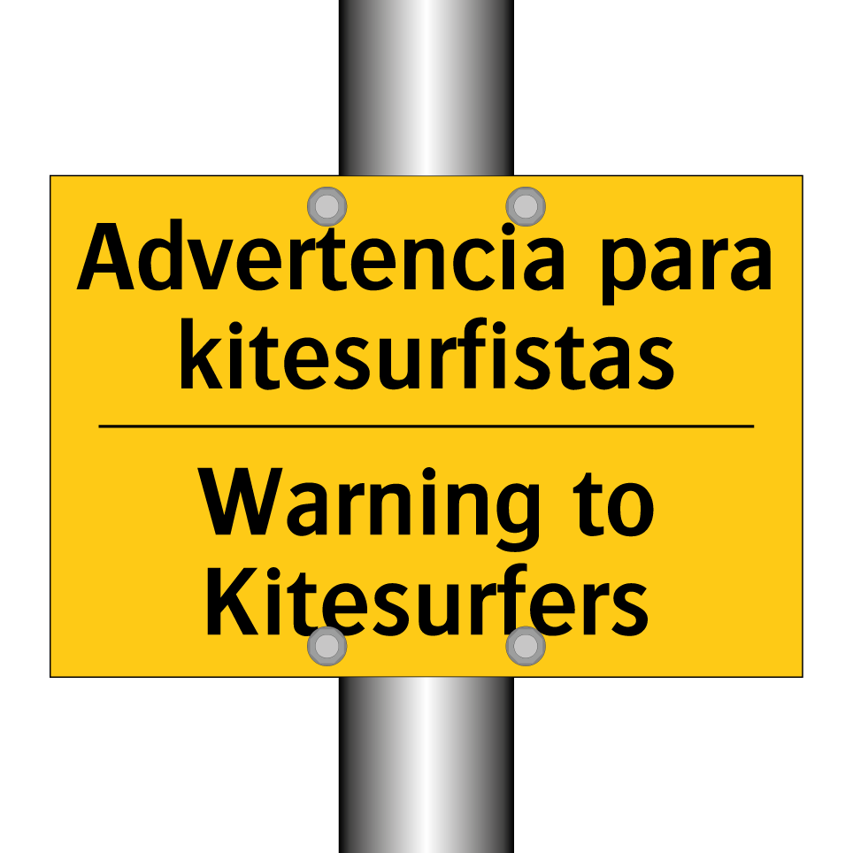 Advertencia para kitesurfistas - Warning to Kitesurfers