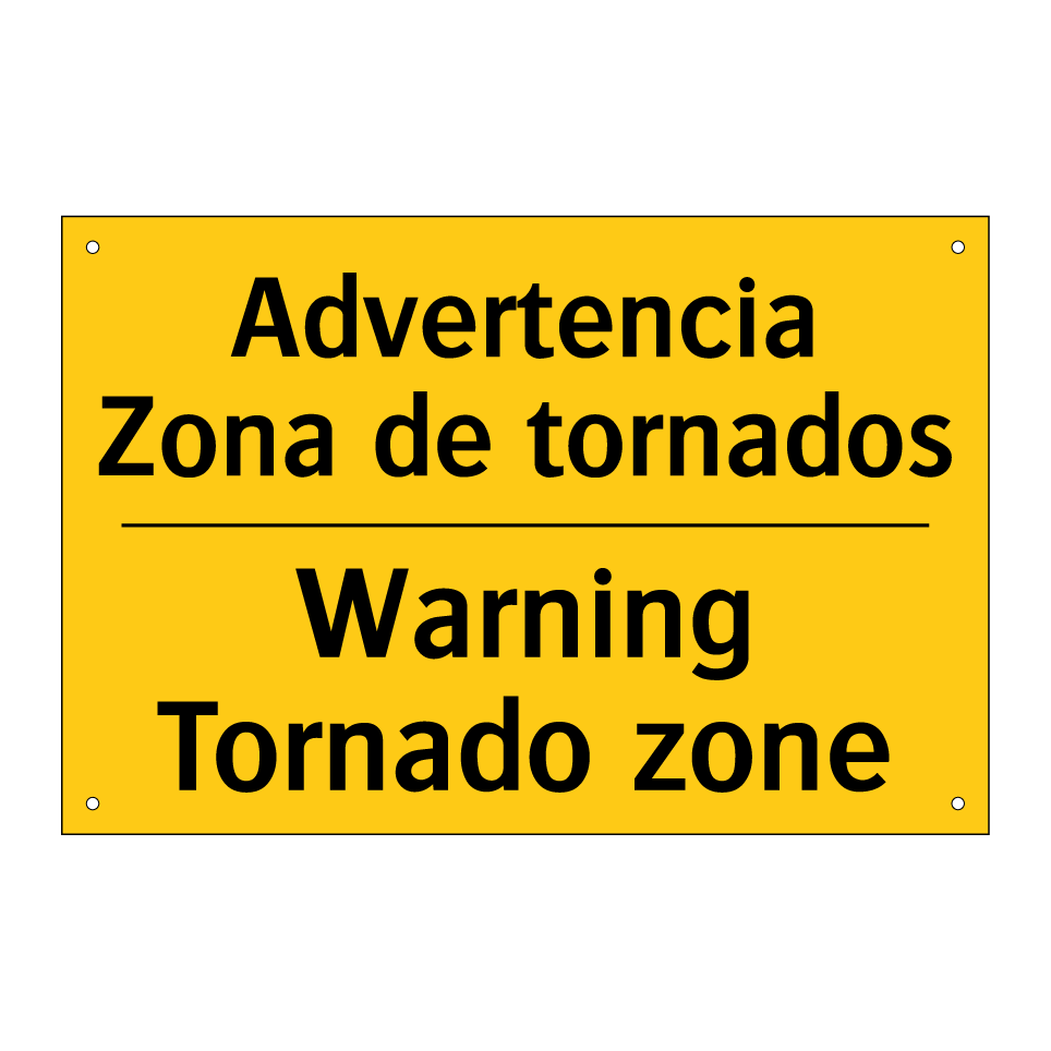 Advertencia Zona de tornados - Warning Tornado zone