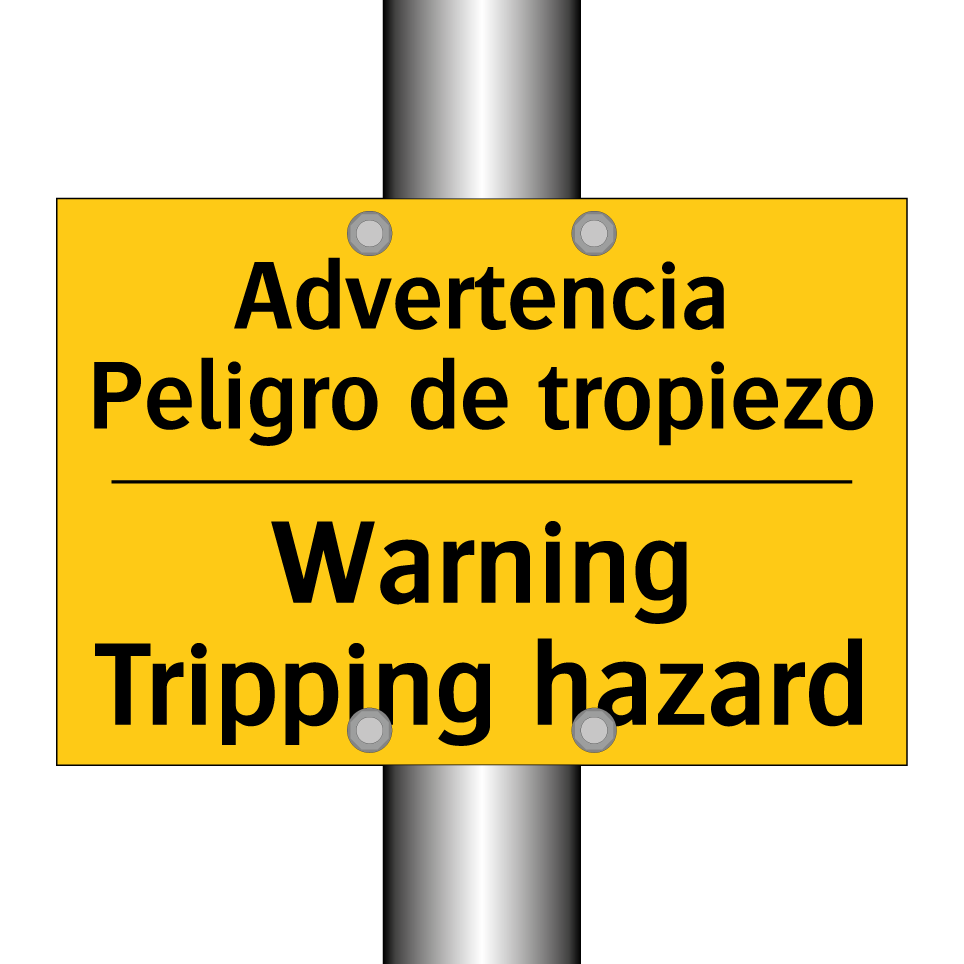 Advertencia Peligro de tropiezo - Warning Tripping hazard