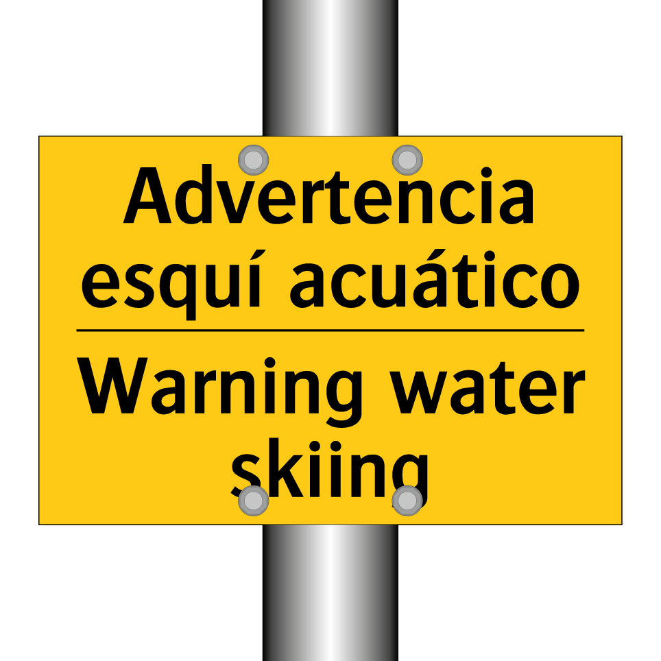 Advertencia esquí acuático - Warning water skiing