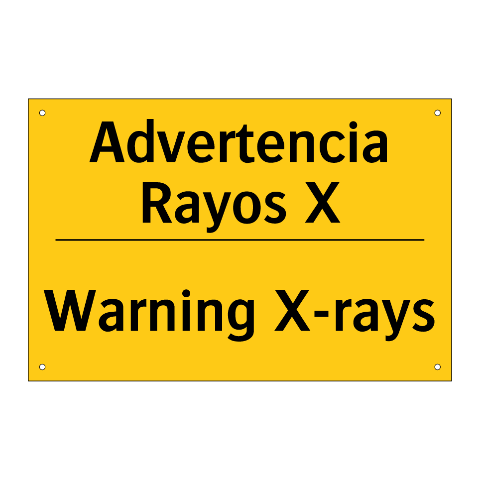 Advertencia Rayos X - Warning X-rays