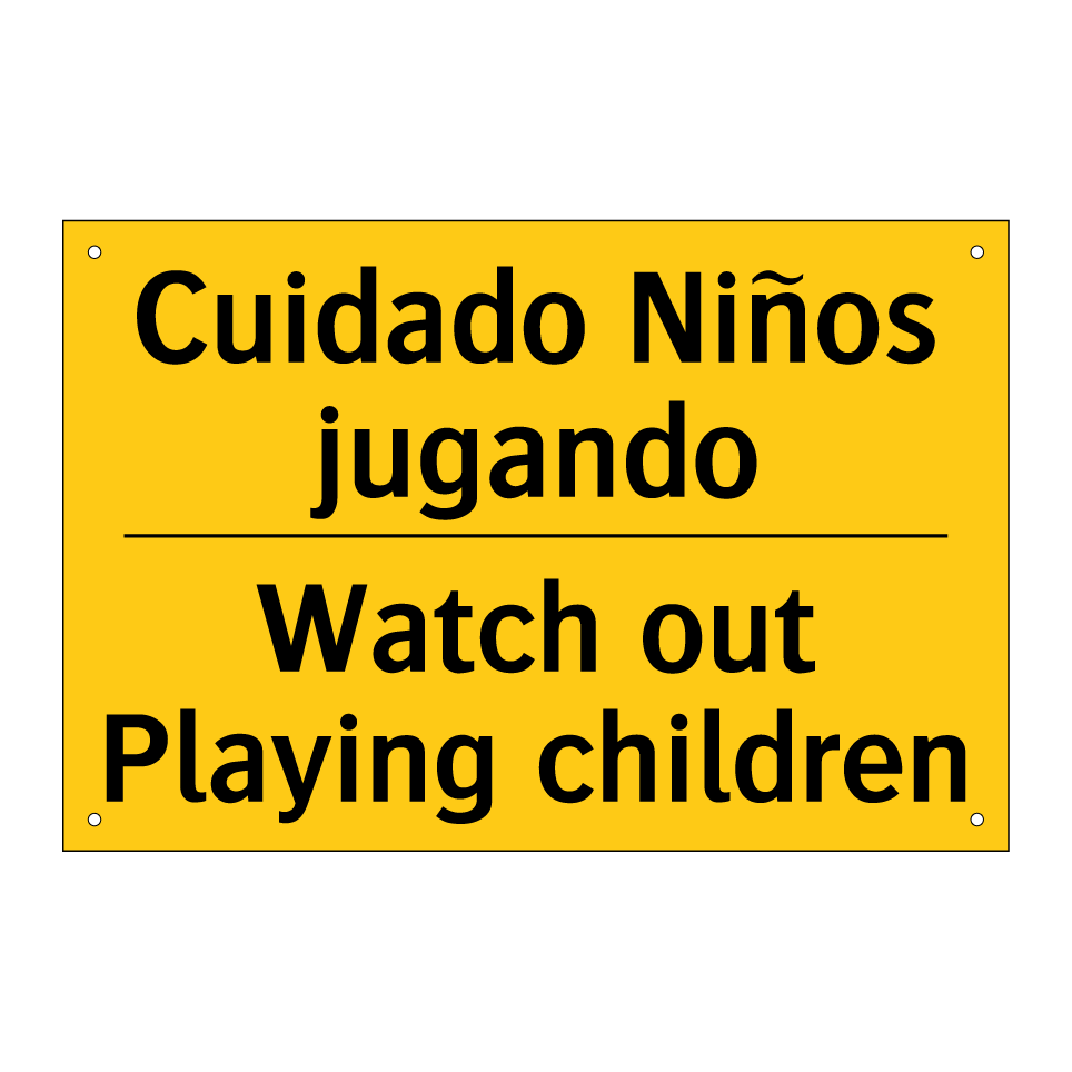 Cuidado Niños jugando - Watch out Playing children