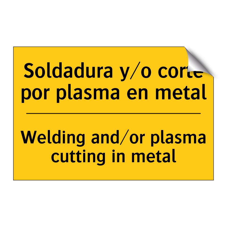Soldadura y/o corte por plasma en metal - Welding and/or plasma cutting in metal