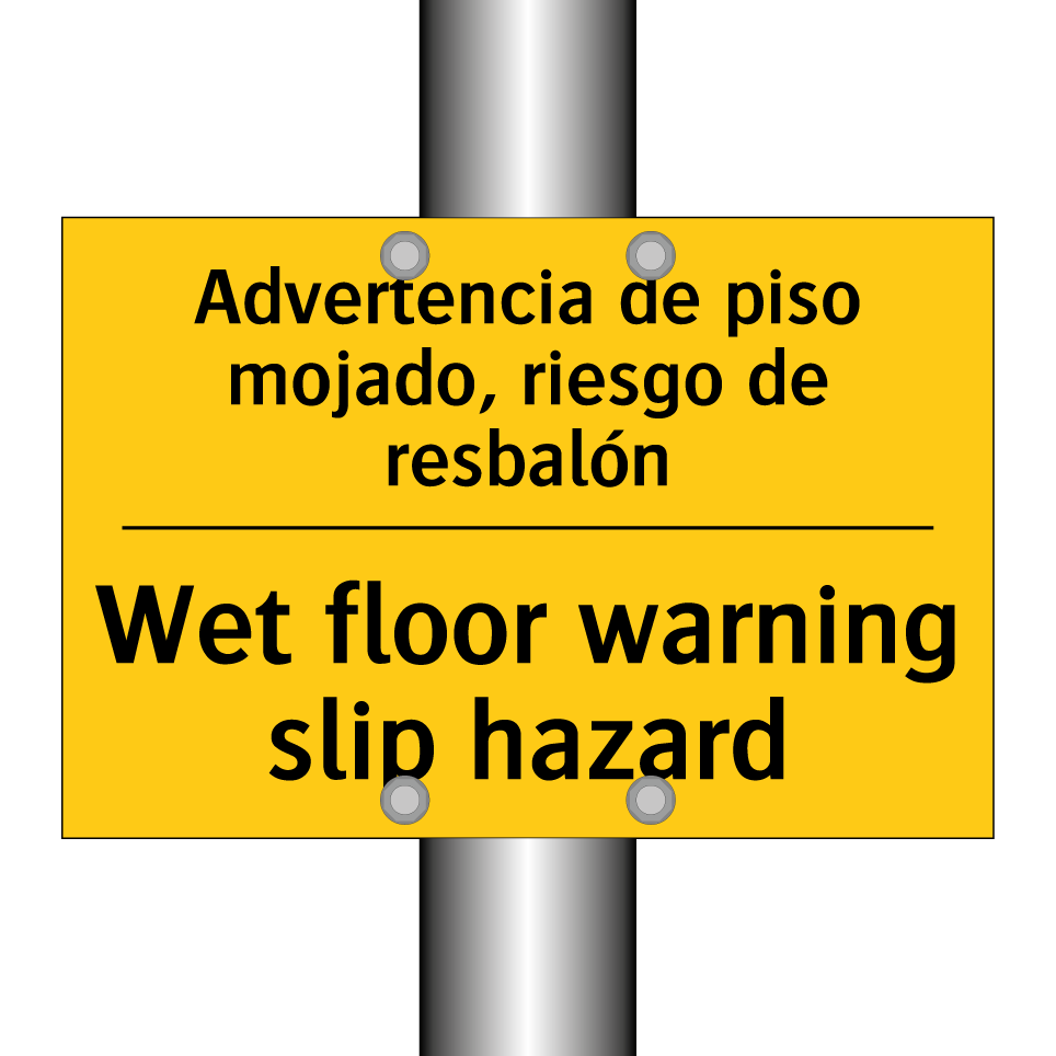 Advertencia de piso mojado, riesgo de resbalón - Wet floor warning slip hazard