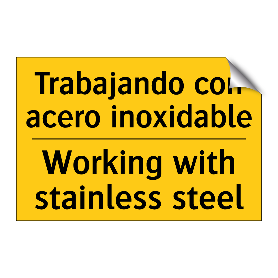 Trabajando con acero inoxidable - Working with stainless steel