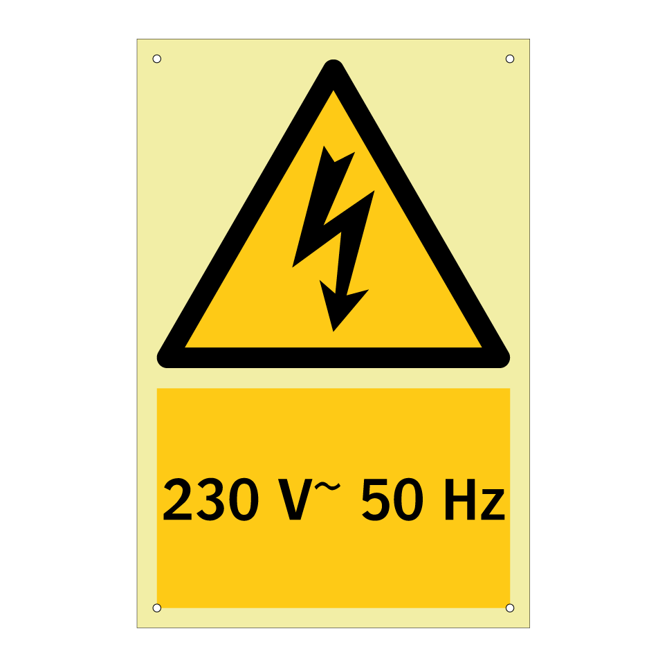 230 V~ 50 Hz