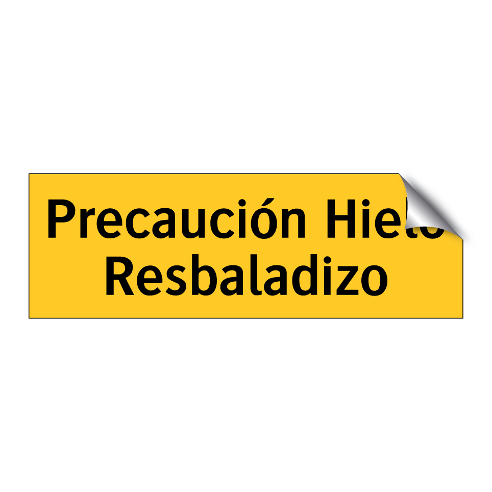 Precaución Hielo Resbaladizo
