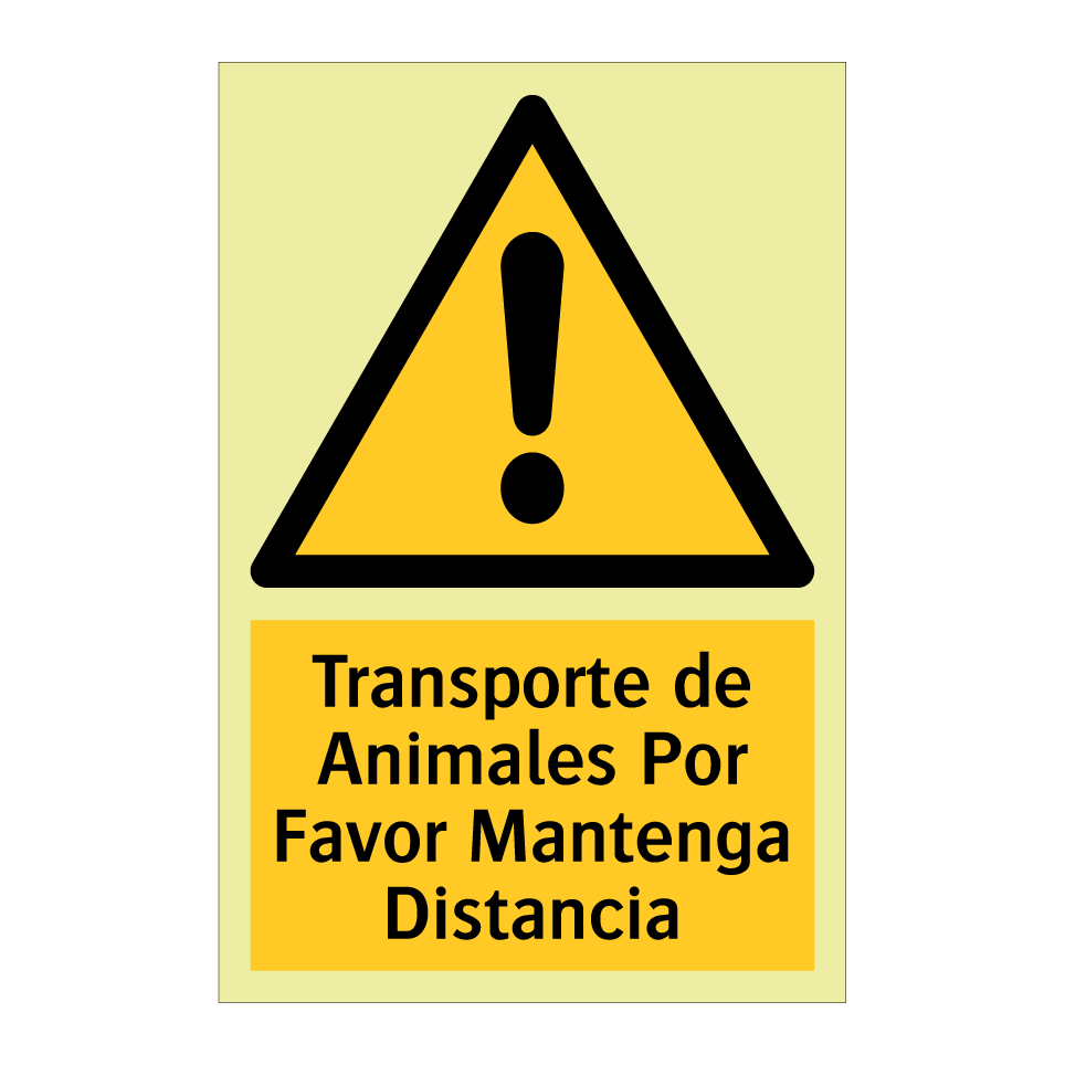 Transporte de Animales Por Favor Mantenga Distancia