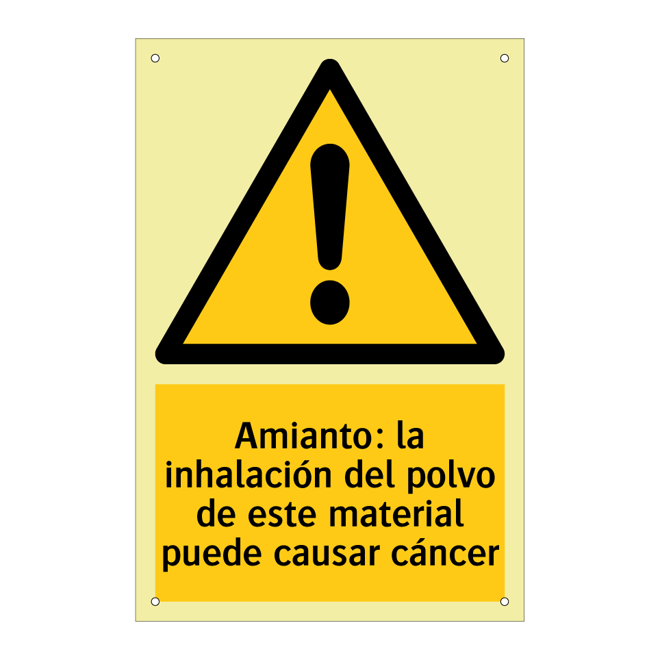 Amianto: la inhalación del polvo de este material puede causar cáncer
