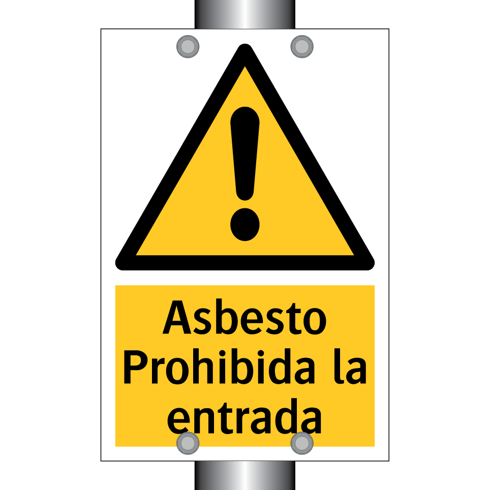 Asbesto Prohibida la entrada