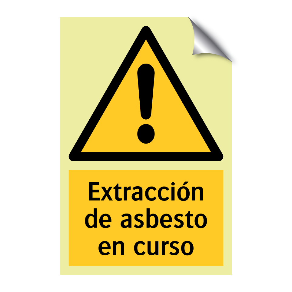 Extracción de asbesto en curso