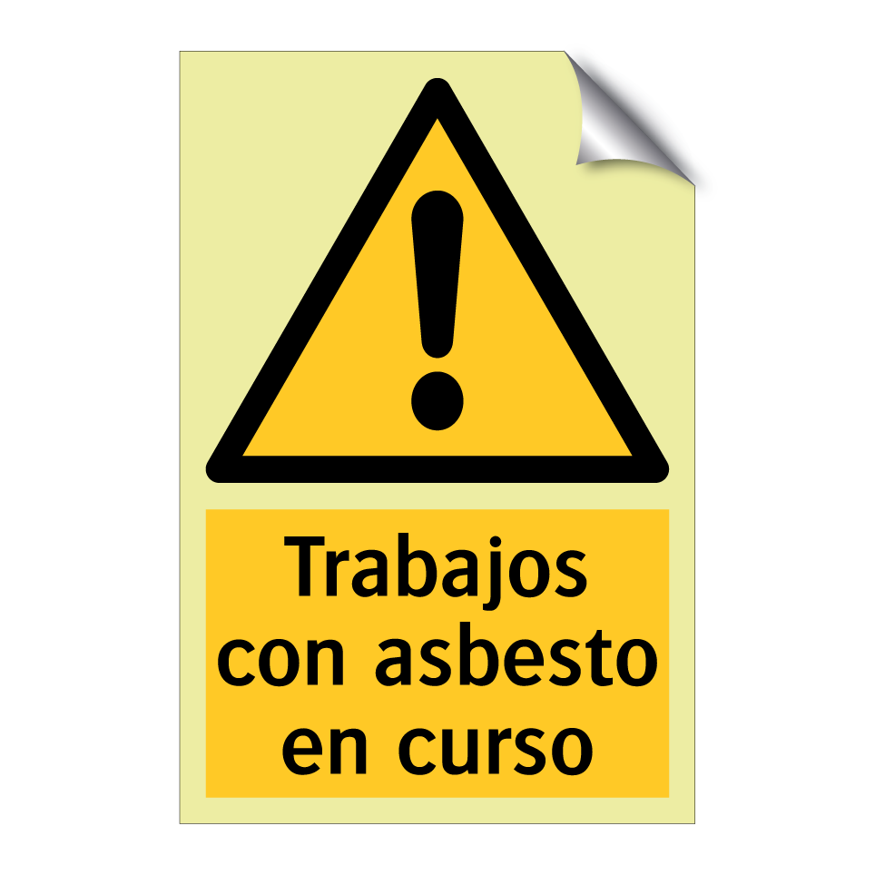 Trabajos con asbesto en curso