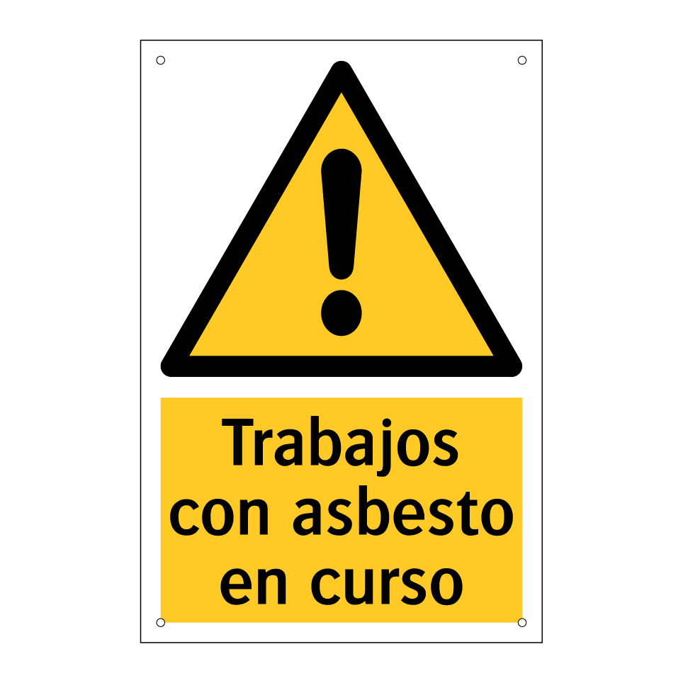 Trabajos con asbesto en curso