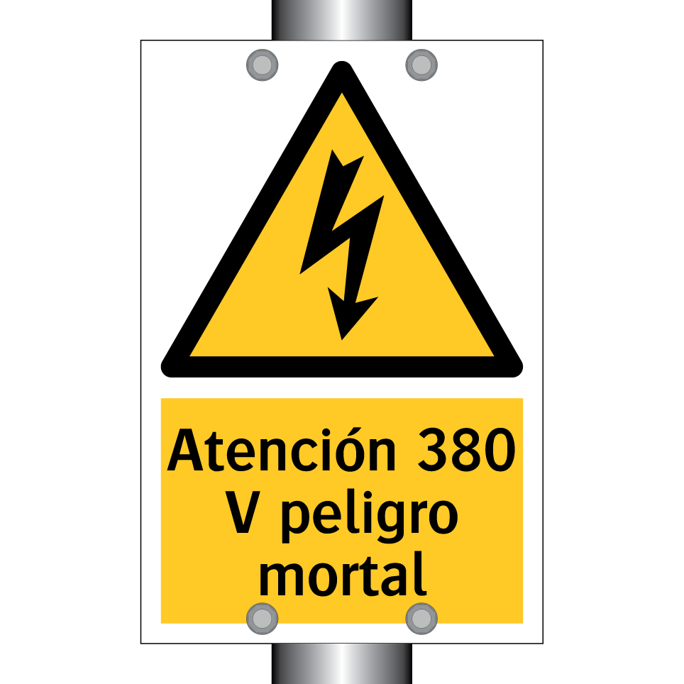 Atención 380 V peligro mortal