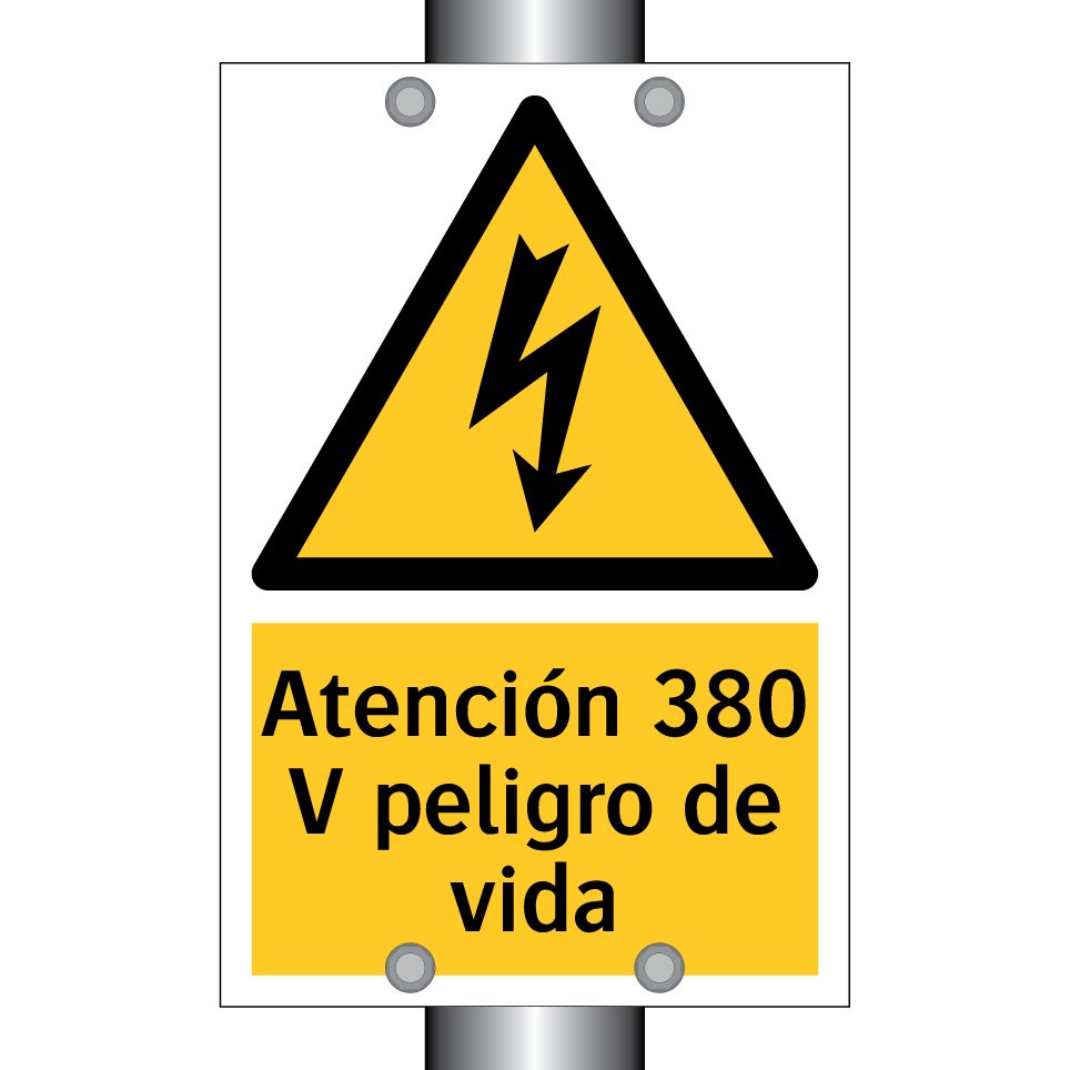 Atención 380 V peligro de vida