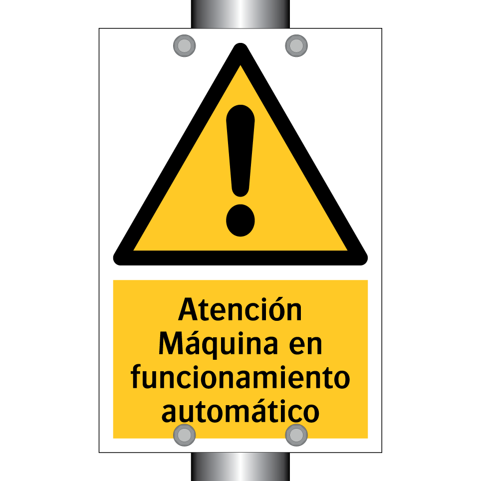 Atención Máquina en funcionamiento automático