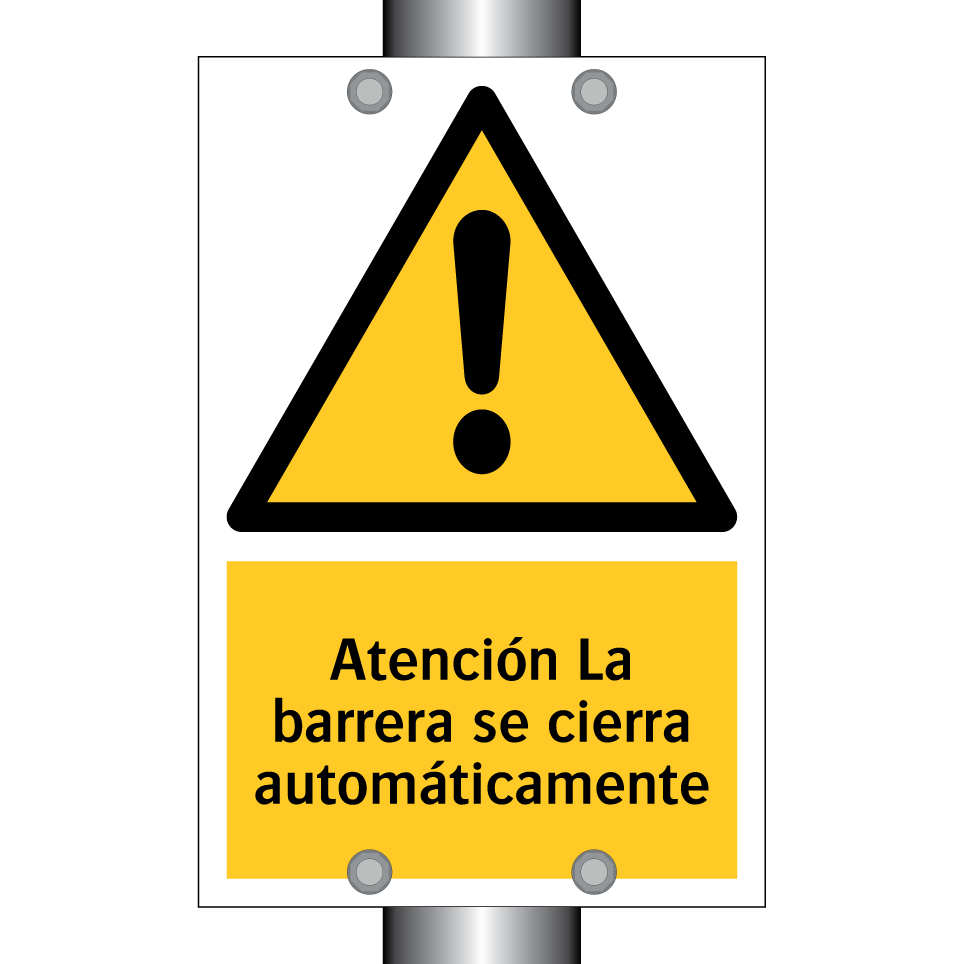 Atención La barrera se cierra automáticamente