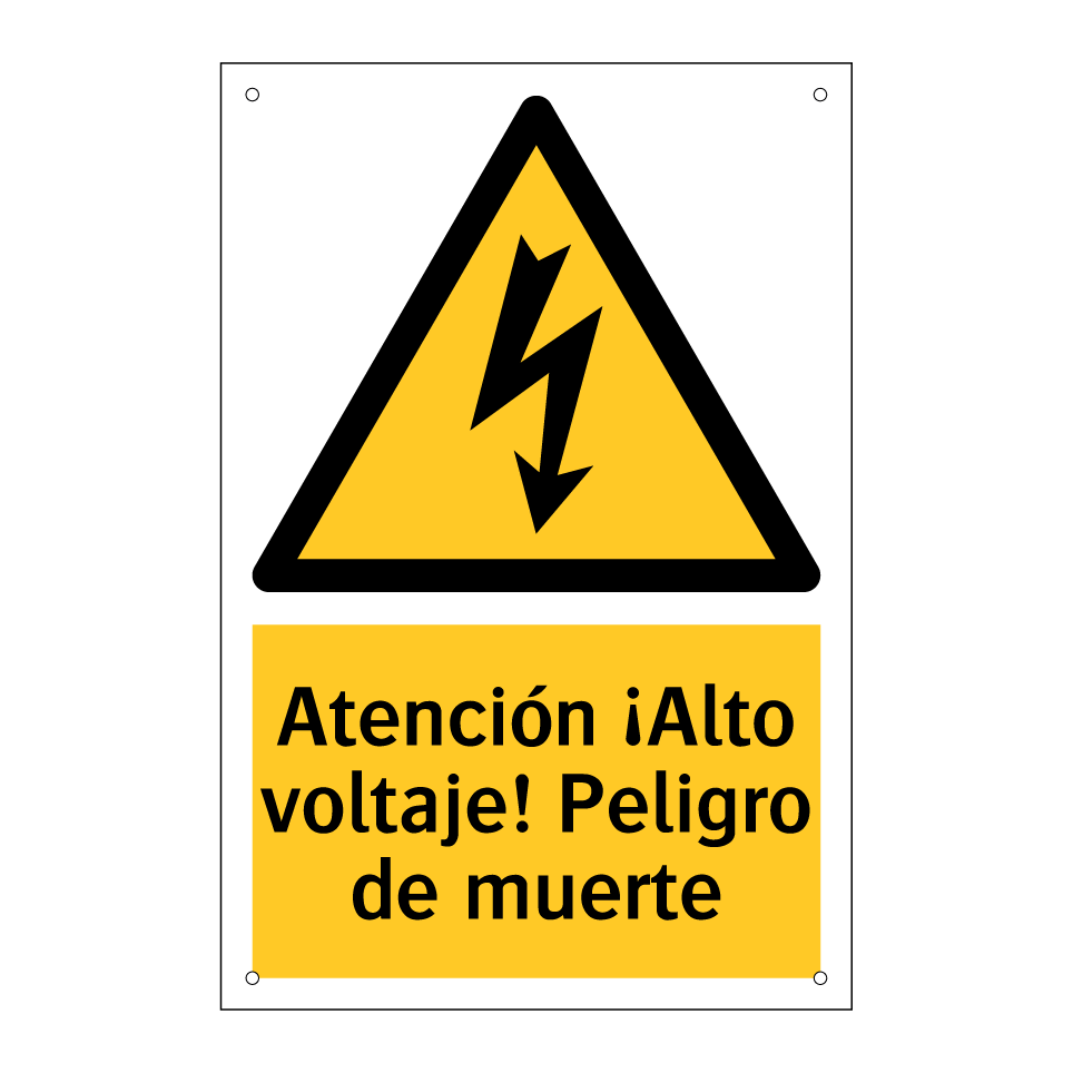 Atención ¡Alto voltaje! Peligro de muerte